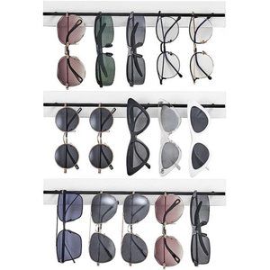 Wood Sunglasses Storage Organizer Wall Mounted Eyeglasses Holder Eyewear Display